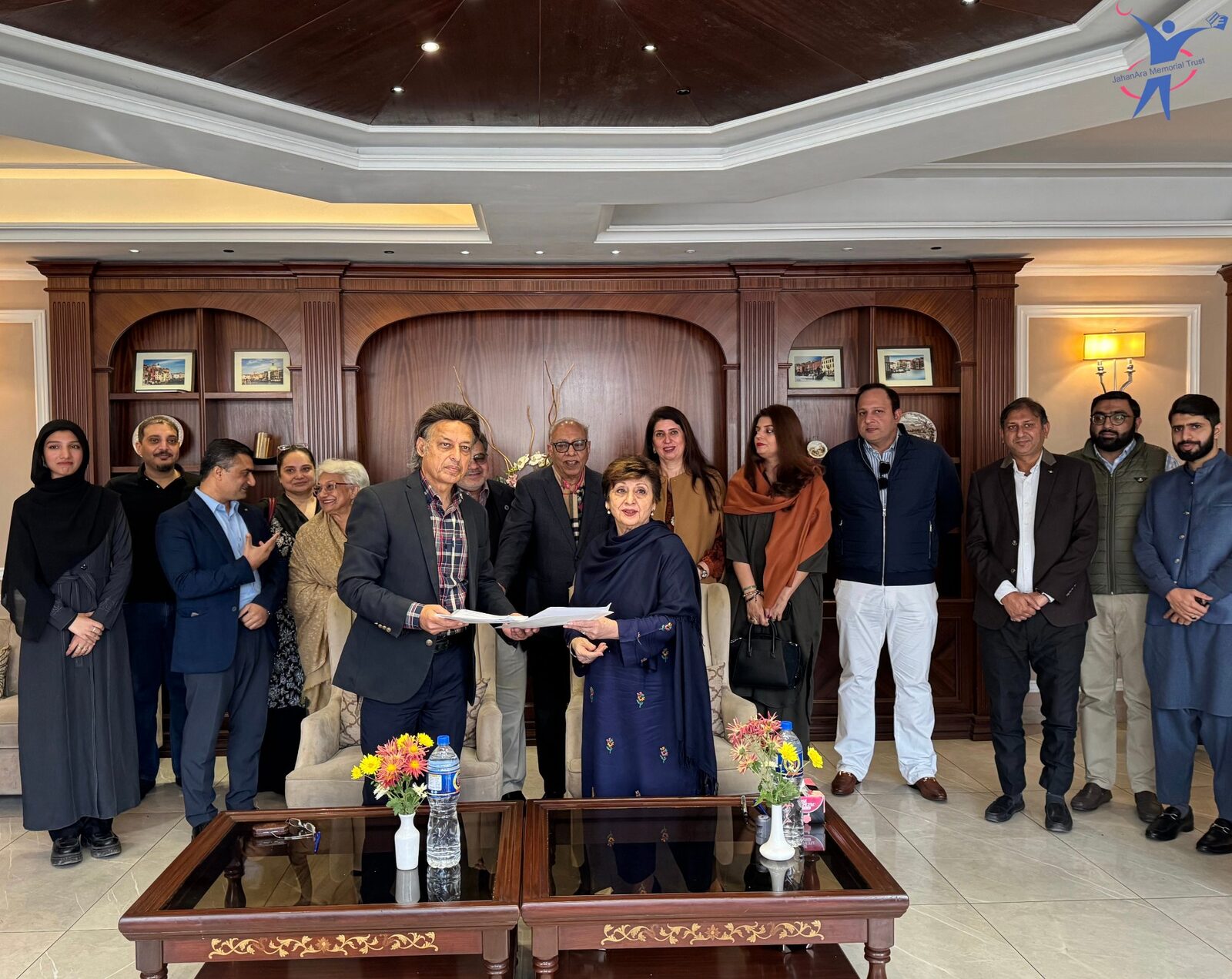 Mrs. Zareen Arif with the JMT team