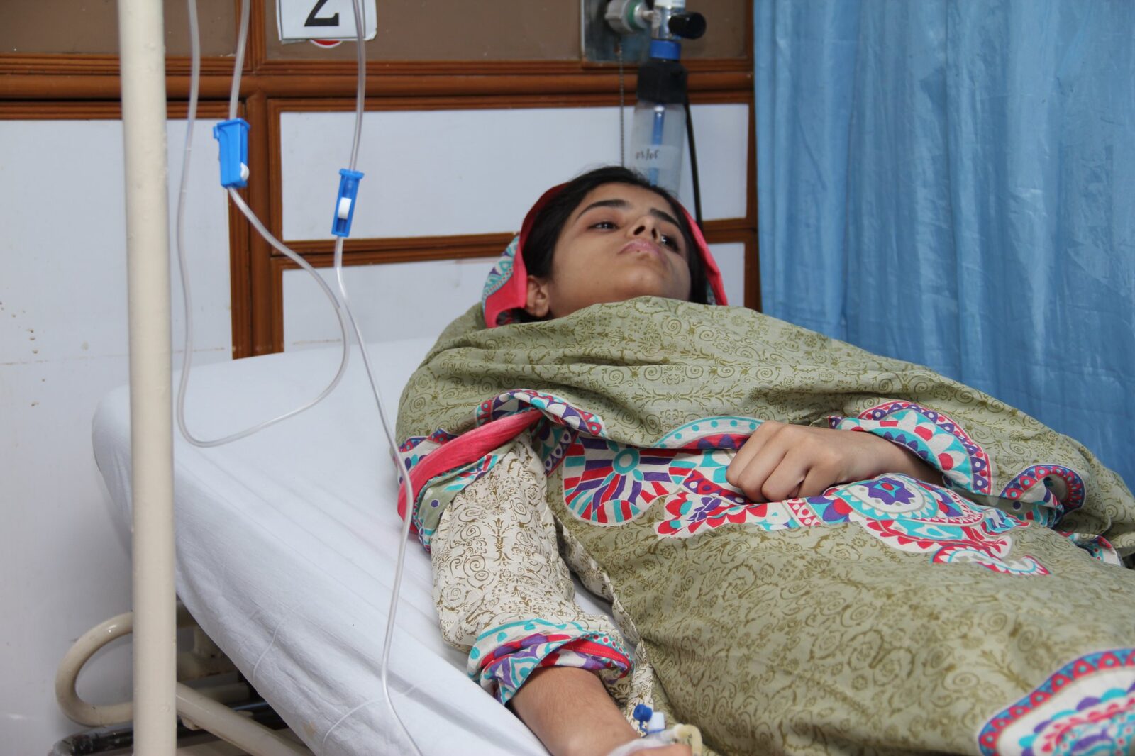 A young woman receiving care at a JMT-supported facility